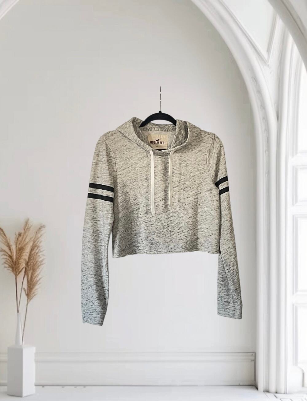 Hollister Gray Hoodie Shirt Top Juniors Teen Girls Size Small